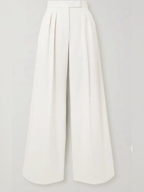 Max Mara Zinnia pleated jersey wide-leg pants size 6